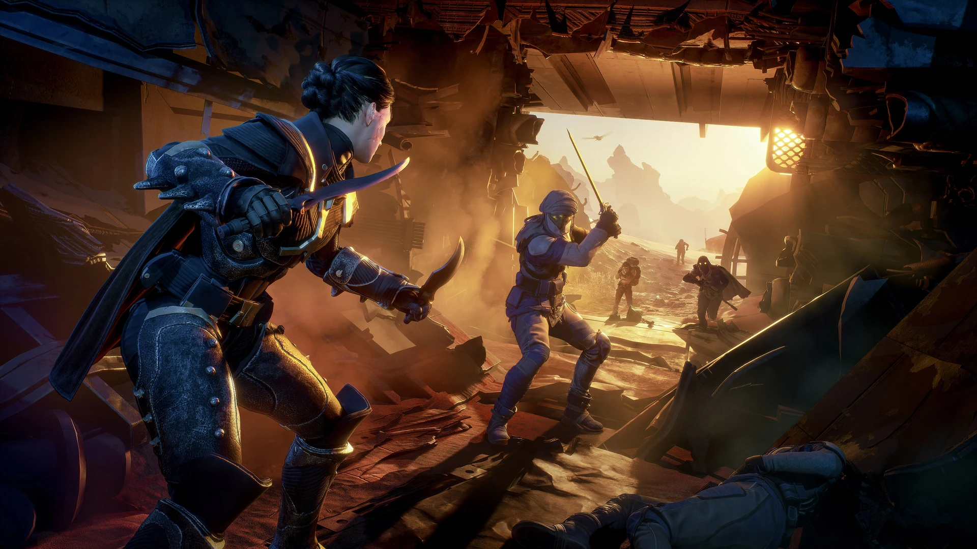 Official Dune: Awakening combat and survival promotional scene